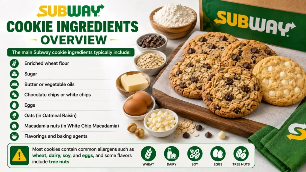 Subway Cookie Ingredients Overview