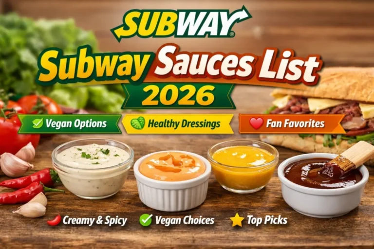 Subway sauces list