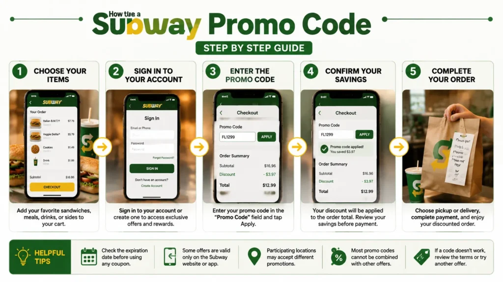 How to use a Subway promo code