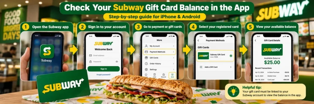 Steps to Check Your Balance in the Subway App
